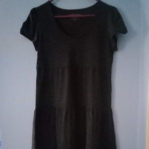 Vintage Black Dress Canyon River Blues Size M Cap Sleeve